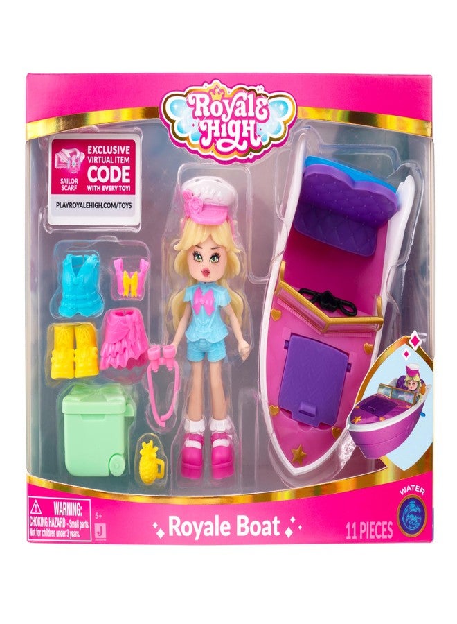 Royale High Royale Boat - (1) Doll with 9 Mix & Match Fashions - Official Digital Roblox Item Included - Ages 5+ - Image 1